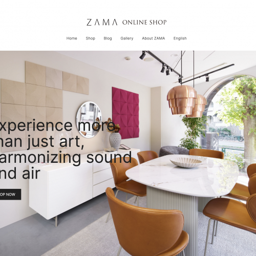 新ブランドZAMAはZAMAのオンラインショップにてお求めいただけます